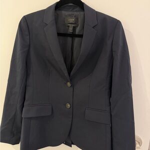 J. Crew Women's Super 120s Navy Blazer